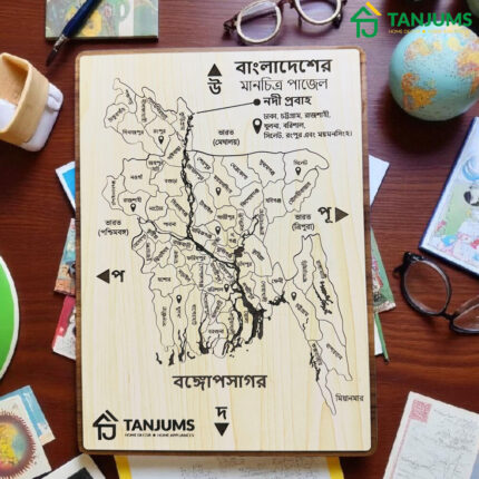 Wooden Bangladesh Map Puzzle - Bangla